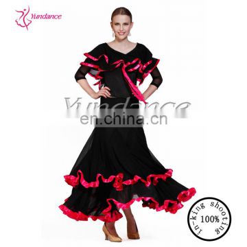 AB038 Black And Red Beautiful Modern Dance Suit