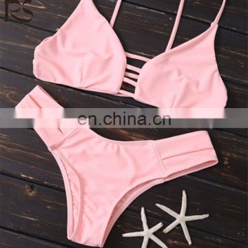 Europe style sexy mature bikini - Shallow Pink