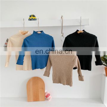 2020 autumn and winter new products children's half turtleneck sweater boys and girls all-match sweater bottoming shirt