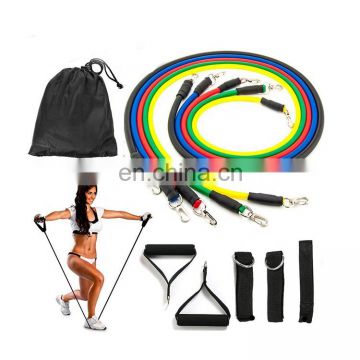 Gym use and home use Covered Resistance Bands Fitness Tube With Fabric Covered