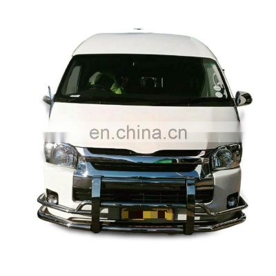 Dongsui Stainless Steel Parachoques Delantero Nudge Bar Bull Bar Front Bumper Guard for Toyota Hiace 2016 2015+