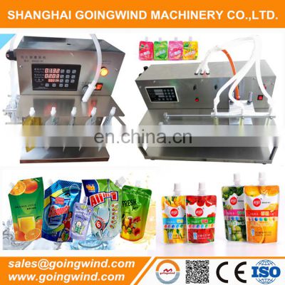 Liquid semi automatic spout pouch filling machine manual stand up bag doy pack filler and capper machines cheap price for sale