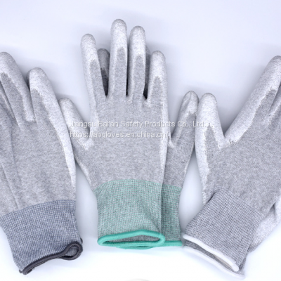 PU / Nitrile Coated Working ESD Safety Work Hand Gloves for Industrial