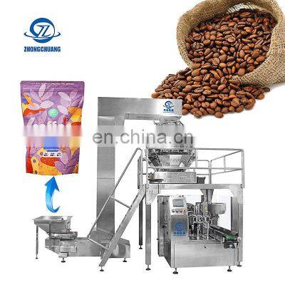 Multihead Weighing Automatic Stand Pouch Nuts Grain Coffee Beans Other Snack Multi-function Packaging Machines