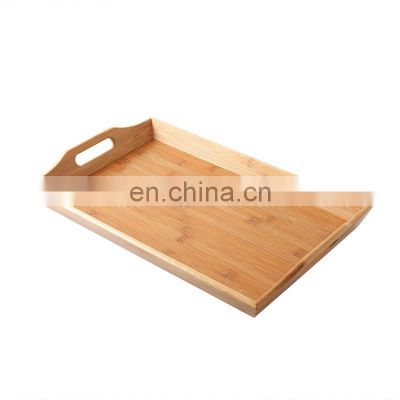 Eco Friendly Multi-purpose Restaurant Food Bamboo Serving Tray With Handles