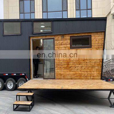 Australia New Zealand Designed Trailer Wood Small House Prefabricated Modern Tiny House Cabin On Wheels