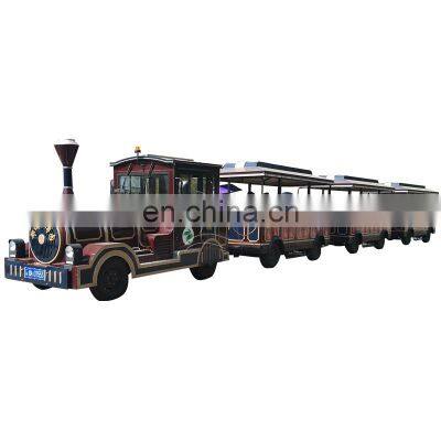 Amusement park road train diesel Trackless Train 42 seats tourist train