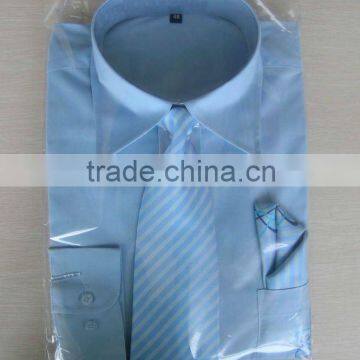 Plain cotton men's dress shirt