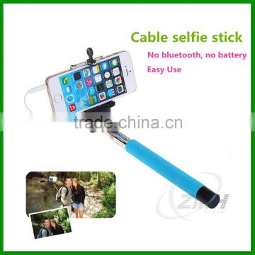 2015 New Product Factory Store Selfie Stick Monopod Selfie Stick With Shutter Button