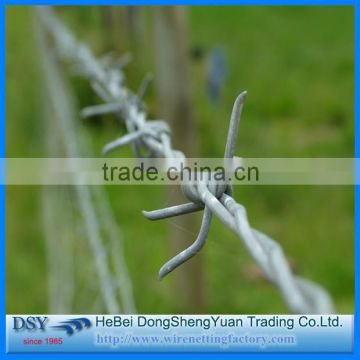 made in China hot dipped galvanized barbed iron wire/China Supplier barbed wire price per roll weight of barbed wire per meter l