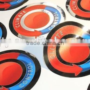bright color metallic silver circular stickers (M-A450)