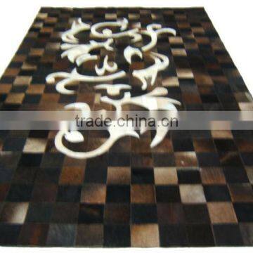 cow leather rug