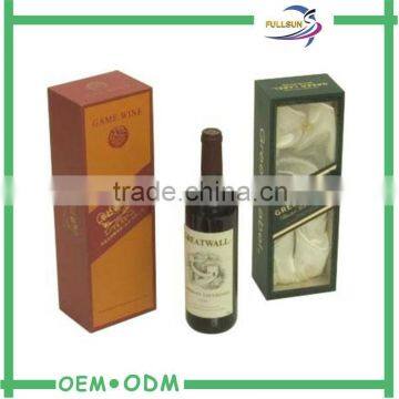 Custom design Eco-friendly cardboard paper wine boxes