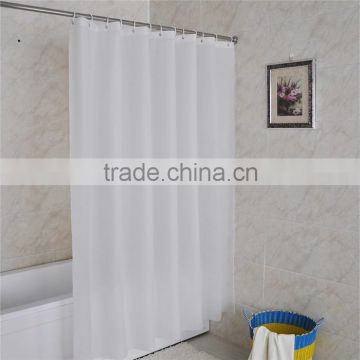 Pure white printed clear pvc shower curtain