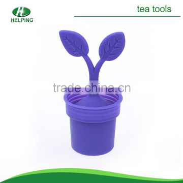 100% eco-friendly reusable potted silicone tea bag infuser wholesale