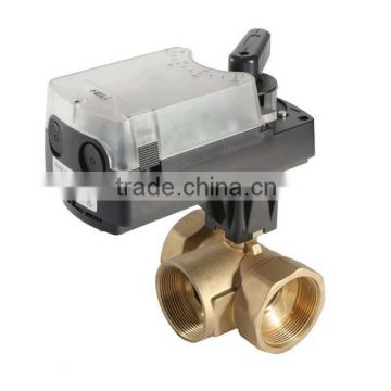high quality 3 way brass ball valve with electric actuators