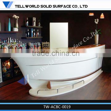 Modern fashion design factory direct supply customized boat style bar counter for sale