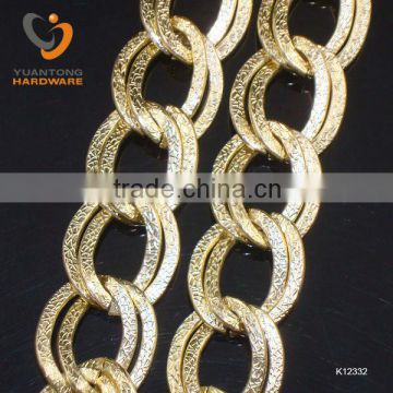 2.2-2.4mm thick double flat curb shape chain 23.9*17.4mm
