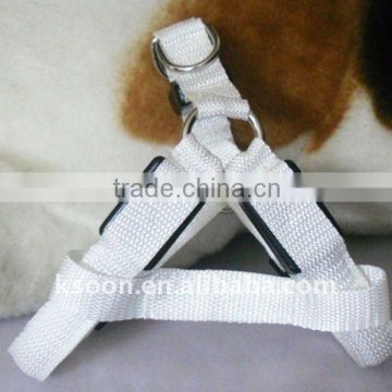 White Nylon Dog Harness