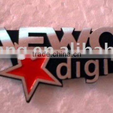 Diamond cutting logo nameplate