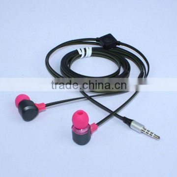 Colorful earhuds metal ear pieces with mic for cell phone