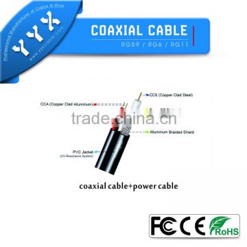 RG59 coaxial cable with2C power cable