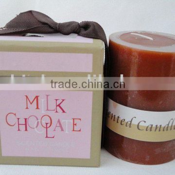 Scented Pillar Candle in Gift Box