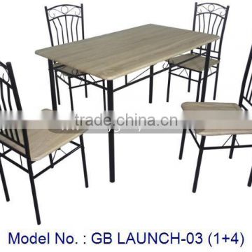Cheap And Good Quality Dining Room Sets Made In Metal & MDF For 1+4 Furniture Set Home Indoor