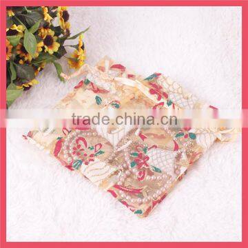 heart printing factory price creative new gift velvet organza bags