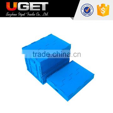 Eco-friendly hard handle high precision foldable plastic moving crate