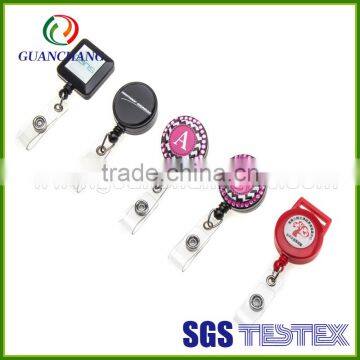 Wholesale custom designer logo retractable plastic yoyo id badge reels