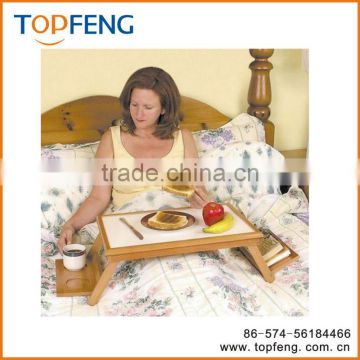 Adjustable Bed Tray With Side Shelves/wooden bed tray/folding bed tray/laptop bed tray