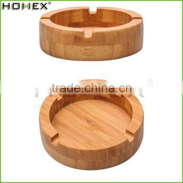 Bamboo Cigarette Ash Holder Ashtray Homex BSCI/Factory