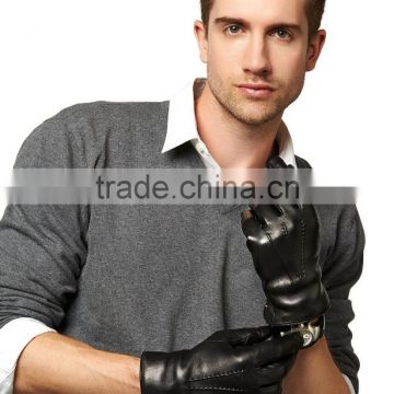 Leather Gloves With Black Fur