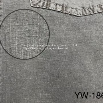 75%Cotton 20%Rayon 5%Spandex Bi-stretch Ripstop Fabric