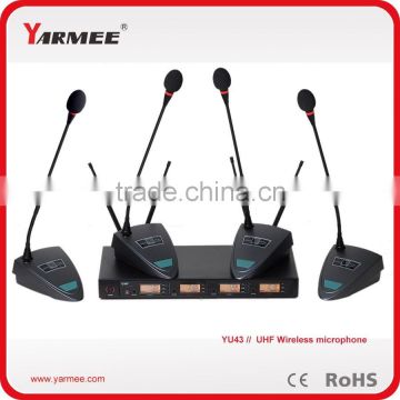 Gooseneck Four Channels Wireless Conference Microphone YU43 YARMEE