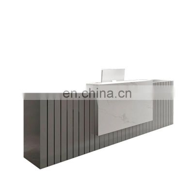 Company Reception Desk Marble Hall Commercial Office Service Desk Welcome Desk