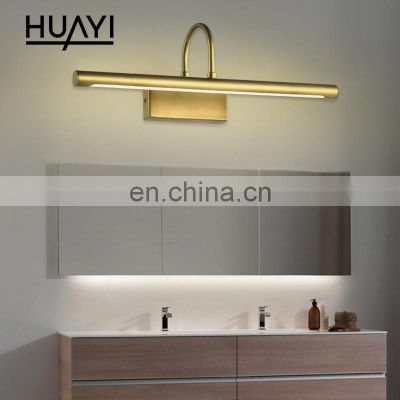 HUAYI China Wholesale Bronze 40watt Nordic Hotel Bedroom Bedside Modern Decorative LED Wall Lamp