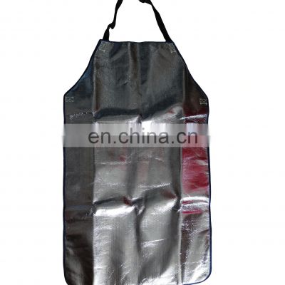 Aluminized apron PFR radiant heat resistant leather apron