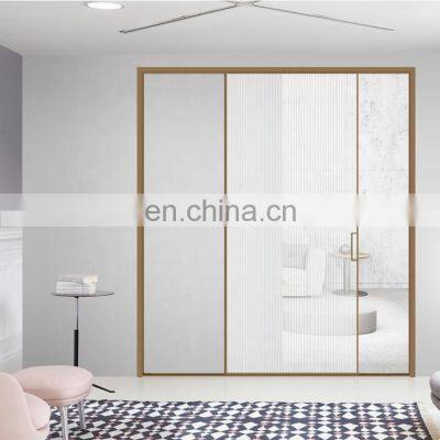 Aluminum Frame Three Tracks Narrow Sliding Glass Doors/ Hanging Doors/Slim Frame Sliding Door