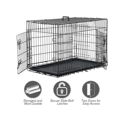 Wholesale New Design Arrival Foldable Dog Cage Cat Carrier Multi Functional Portable Doubledoors Dog Cages