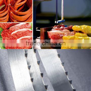 Professional band saw blade cutting frozen meat and bone