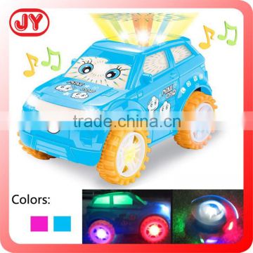 Funny cartoon BO battery car toy with light
