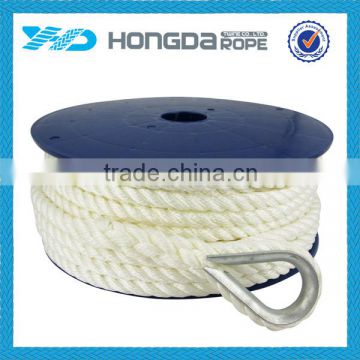 14mm twisted nylon mooring hawser rope