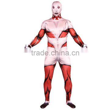 Hot! Attack on titan Shingeki no Kyojin Arnie Leonard incarnation colossus cosplay Muscle skin Anime show Tights zentai custom