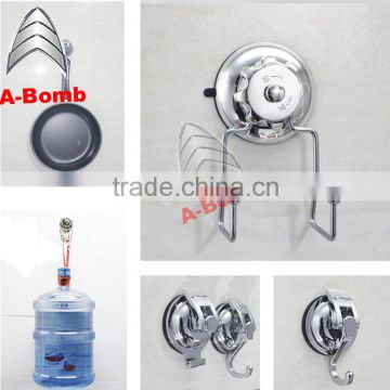 2016 A-bomb No drilling No tool No screw No rust 304 stainless steel TPU vacuum suction stainless hook