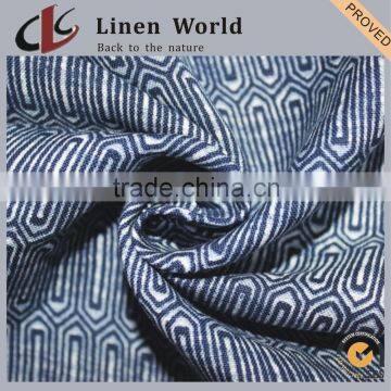 8S High Quality Printed Linen Cotton Blend Fabric