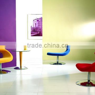 Living room chairs/Fashion Leisure Chromed base Fabric seat chairs DJ-026