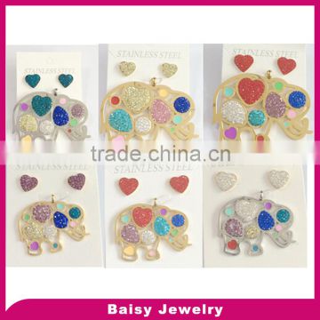 Best Quality Hot Selling stainless steel elephant jewelry set wholesale
