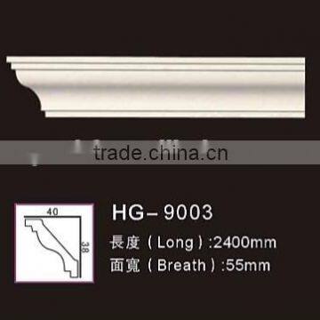 European style Decorative Material PU Plain Cornice,PU Moulding